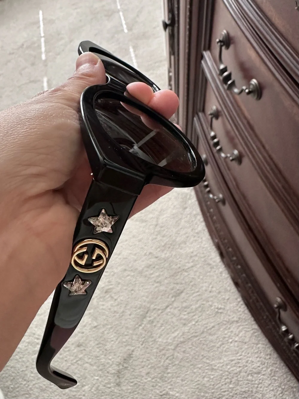 Gucci 51mm Round Polarized Sunglasses